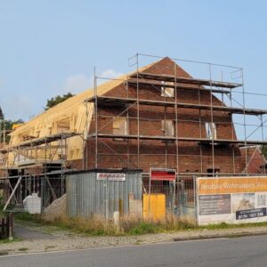 Strassenansicht Rohbau der Ferienwohnung NorderHerz